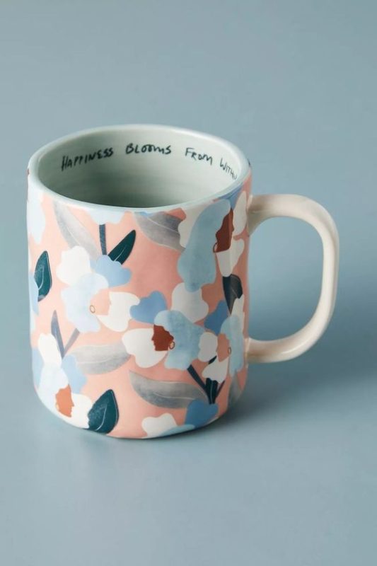 Caneca pintada com esmalte